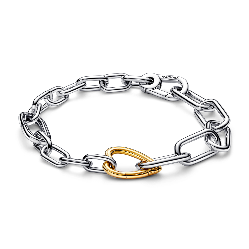 Pandora ME Sterling silver and 14k gold-plated link bracelet