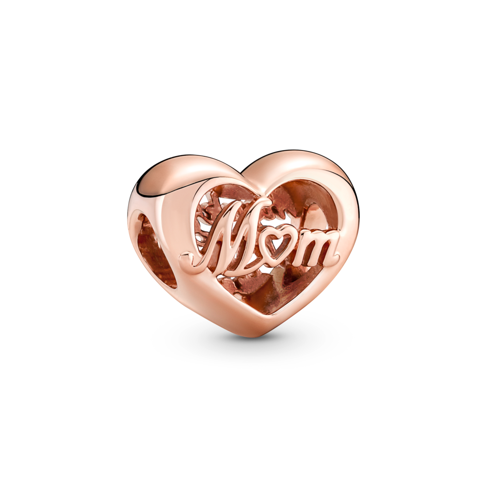 Pandora Mom heart 14k rose gold-plated charm 781451C00 – GC Shop