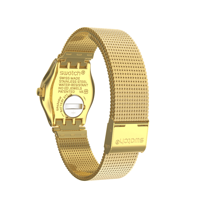 Swatch watch gold on sale color