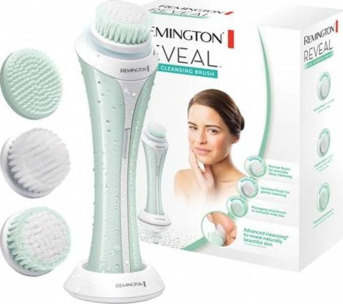 Remington Reveal FC1000 - Facial Cleansing Brush, Swivel Head, 3  Attachments, Wet and Dry Use, Green - AliExpress