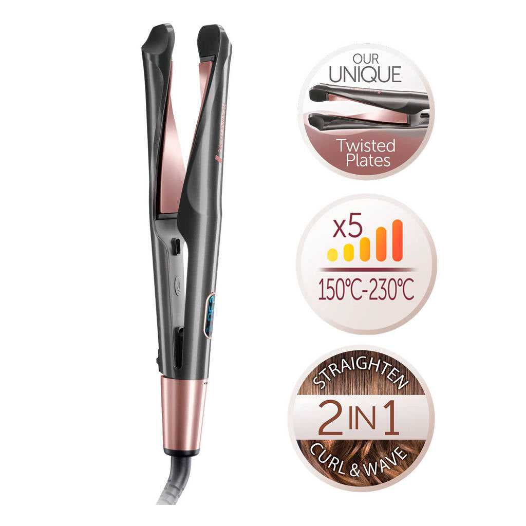 Plancha 2 en 1 curl & 2024 straight confidence s6606