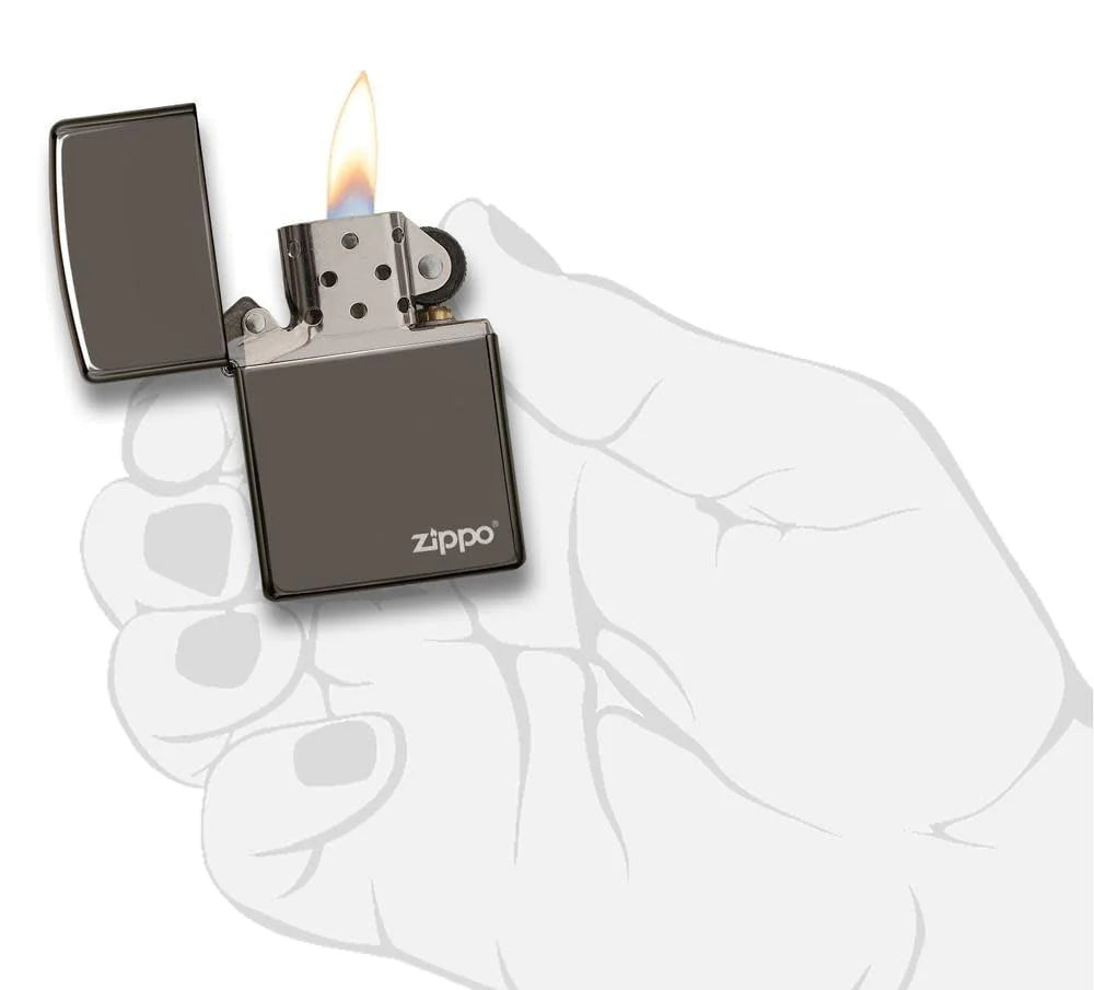 Classic Black Ice Zippo Logo - 150ZL