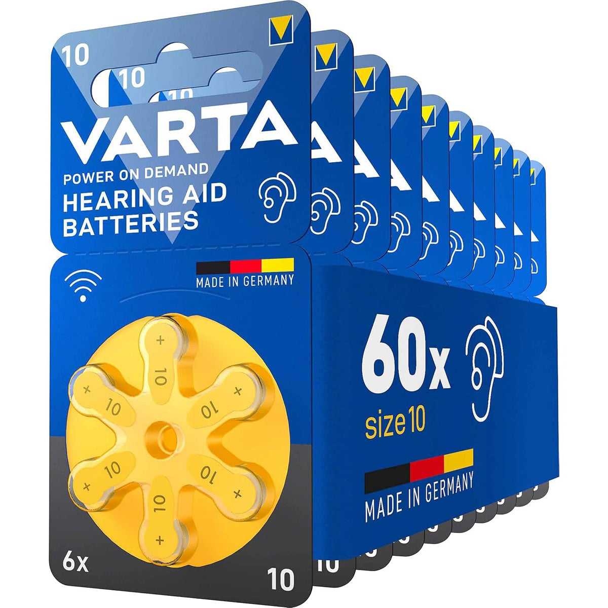VARTA Hearing Aid Batteries 10 BLI 6 - Pack of 10+3 Free