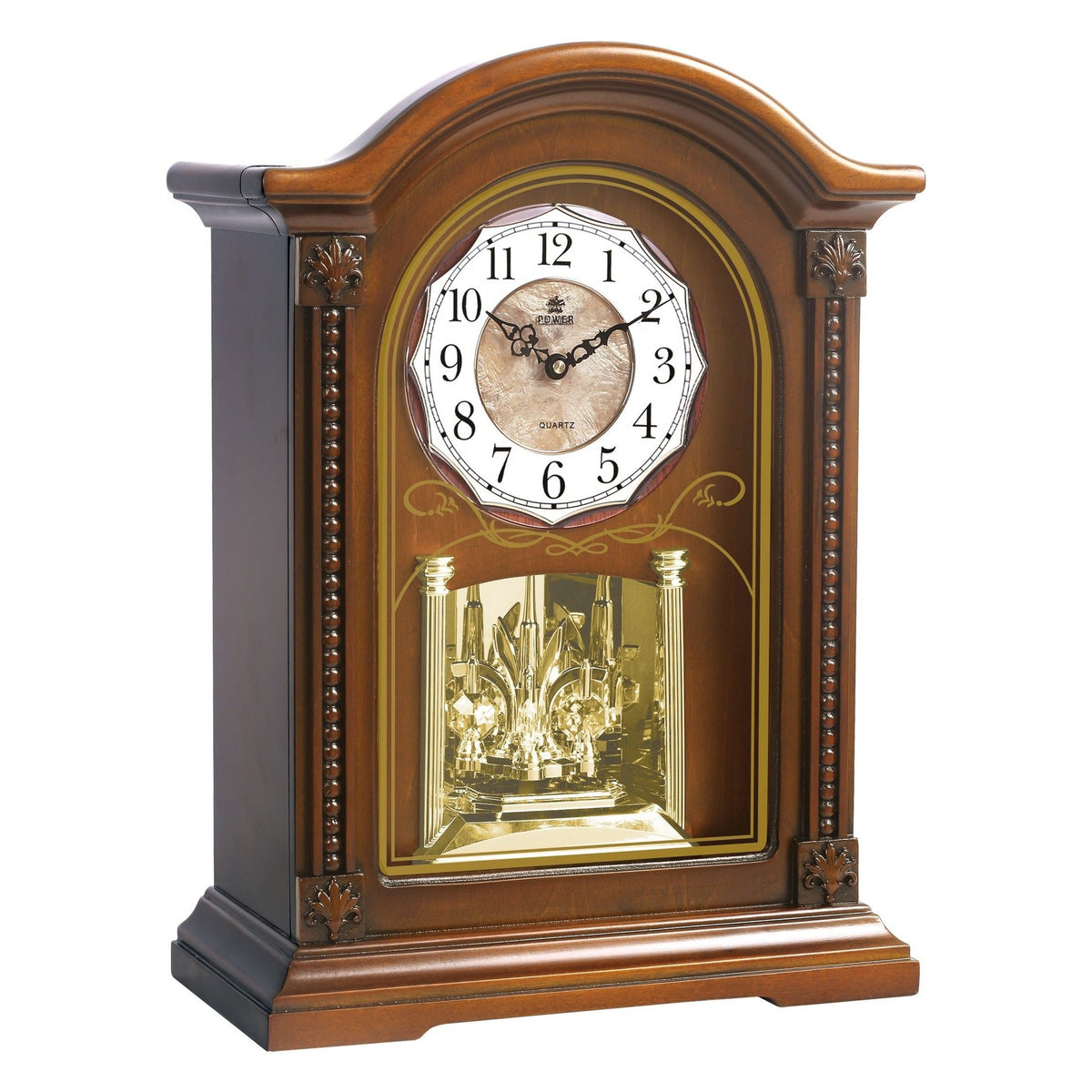 POWER Wooden Case Desk Clock 1455CRMKS