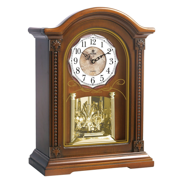 POWER Wooden Case Desk Clock 1455CRMKS