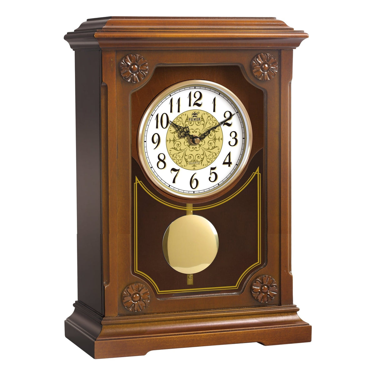 POWER Wooden Case Desk Clock 1457CPMKS