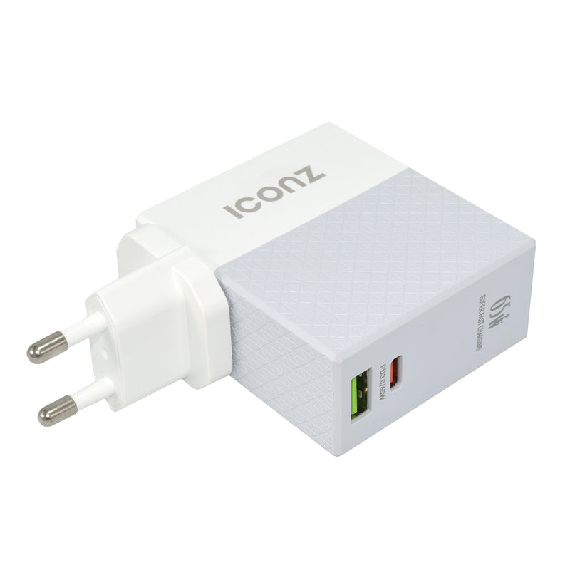 ICONZ PD Wall Charger 65 Watt - White