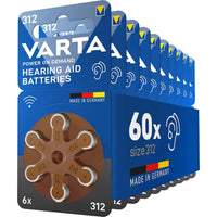 VARTA Hearing Aid Batteries 312 BLI 6 - Pack of 10+3 Free