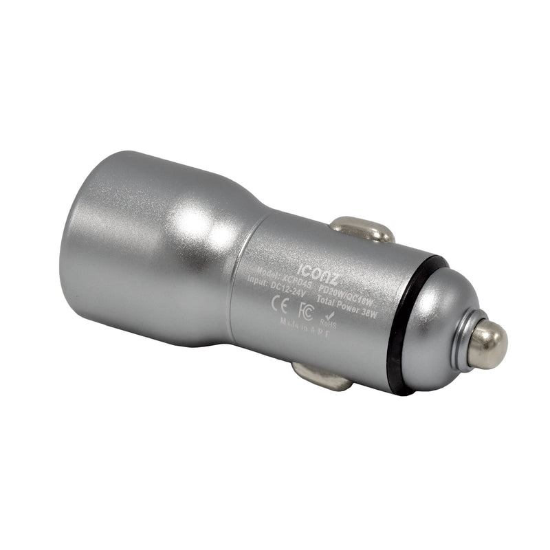 ICONZ PD Car Charger 45 Watt - Silver