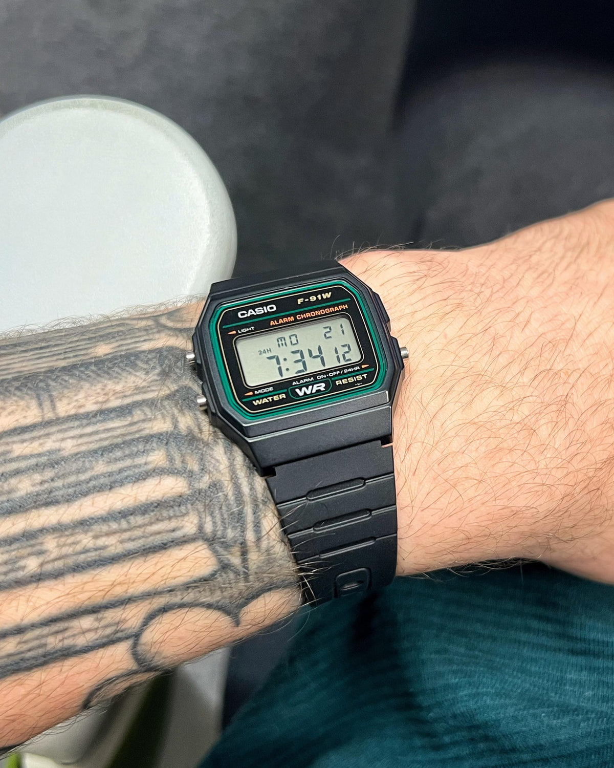 Casio F91 W Casio F91w Set Time CASIO F-91W-3DG Vintage Unisex