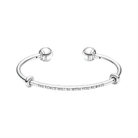 Pandora x Star Wars sterling silver open bangle with salsa red and