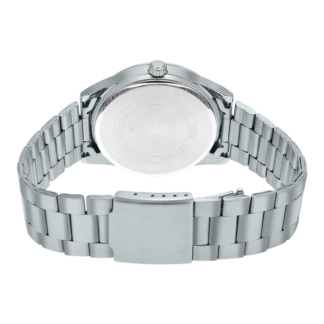 Casio Analog Stainless Steel Silver Dial Analog Quartz MTP-VD03D