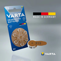 VARTA Hearing Aid Batteries 312 BLI 6