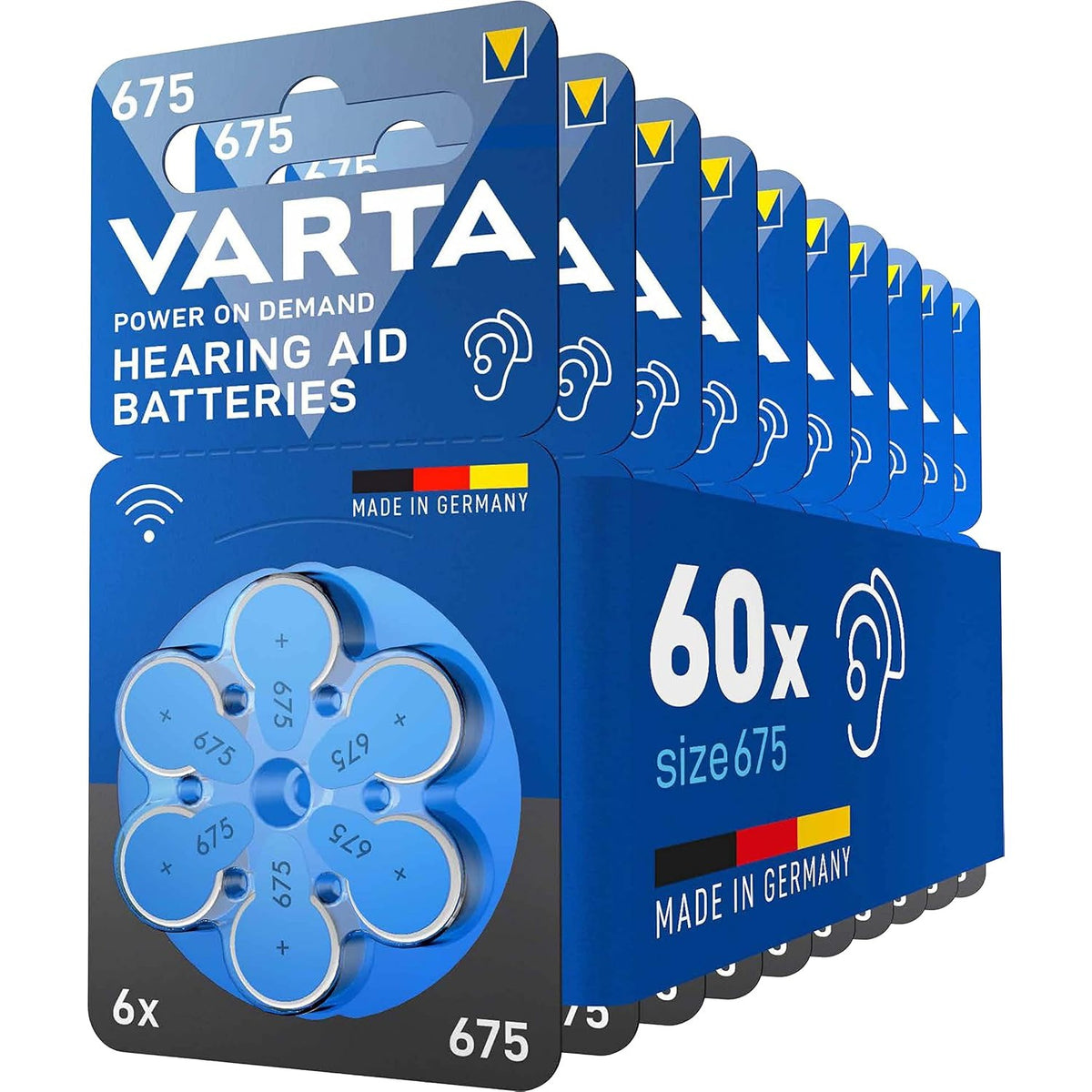 VARTA Hearing Aid Batteries 675 BLI 6 - Pack of 10+3 Free