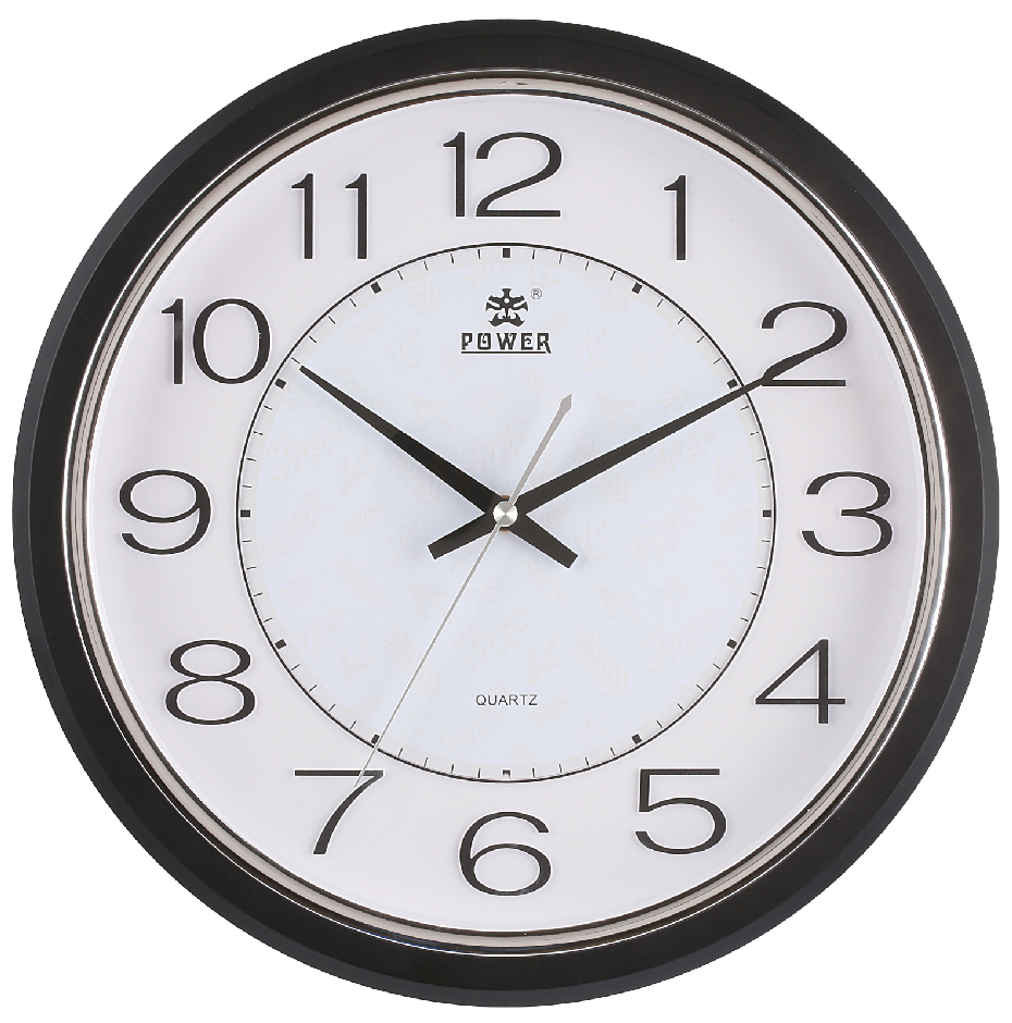 POWER Wall Clock 8212BKS