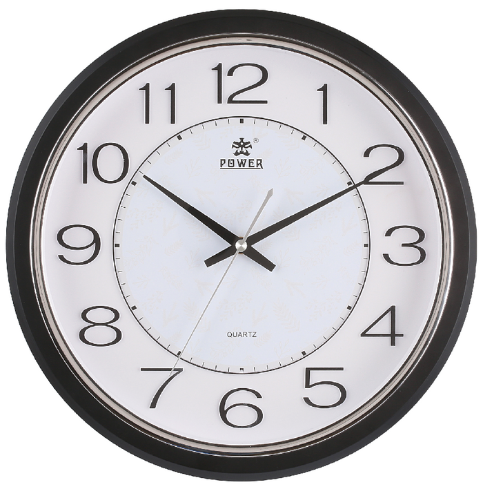 POWER Wall Clock 8212BKS