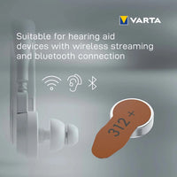 VARTA Hearing Aid Batteries 312 BLI 6