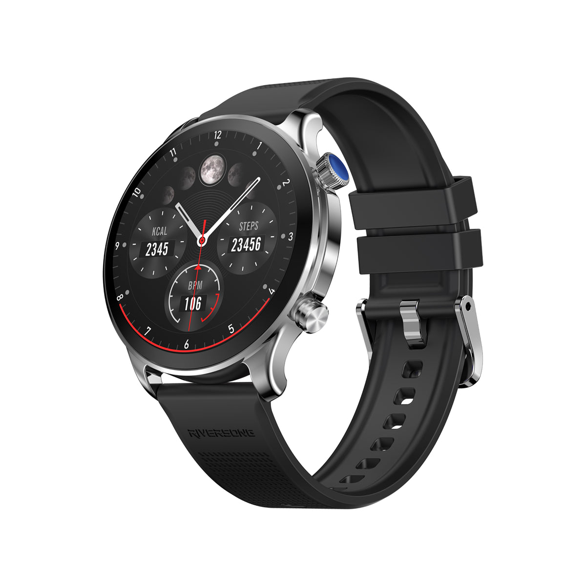 RIVERSONG Motive 9 Pro 1.43" AMOLED Screen Smart Watch - SW901-Silver/Black