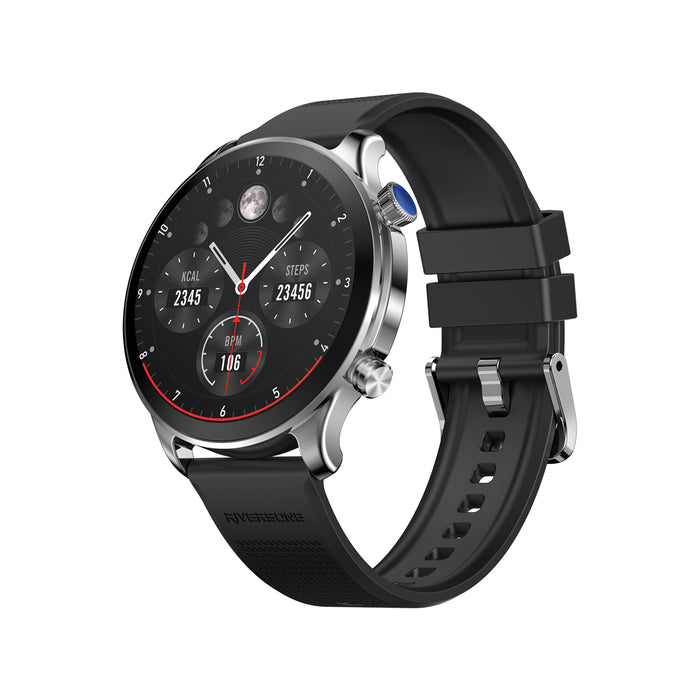 RIVERSONG Motive 9 Pro 1.43" AMOLED Screen Smart Watch - SW901-Silver/Black