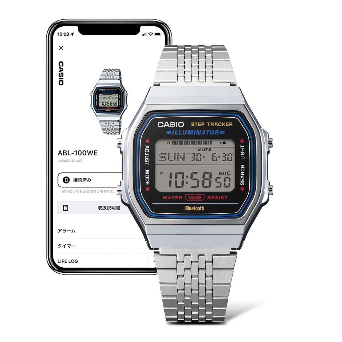 CASIO ABL-100WE-1ADF Vintage Bluetooth Smartphone Link Unisex Watch