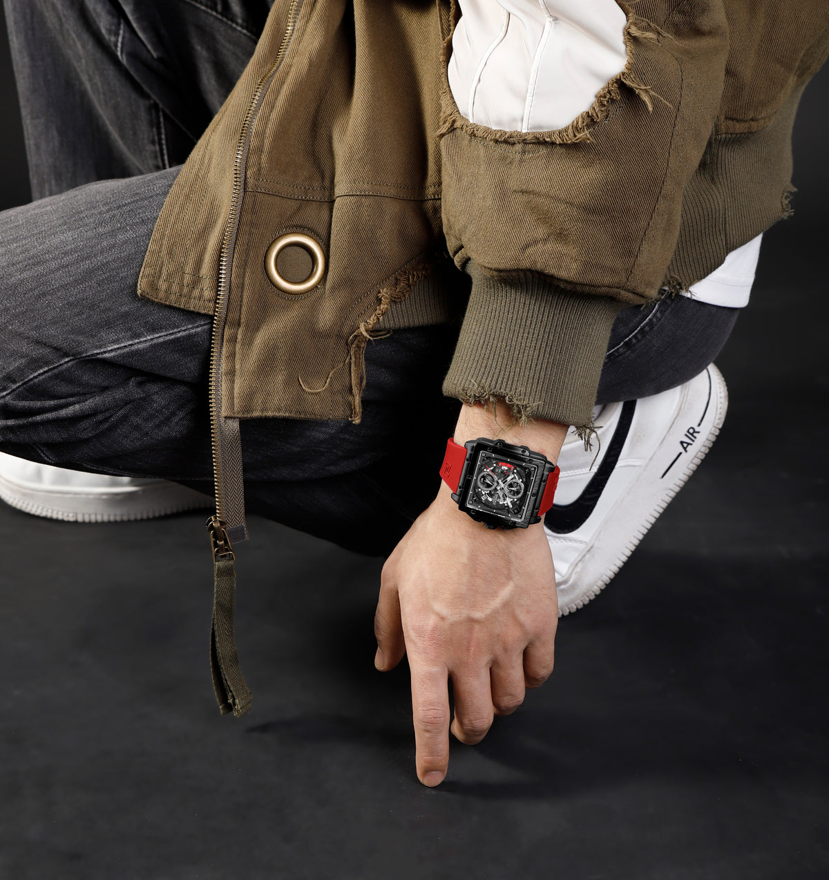 NAVIFORCE NF8064 B/B/R Men Watch