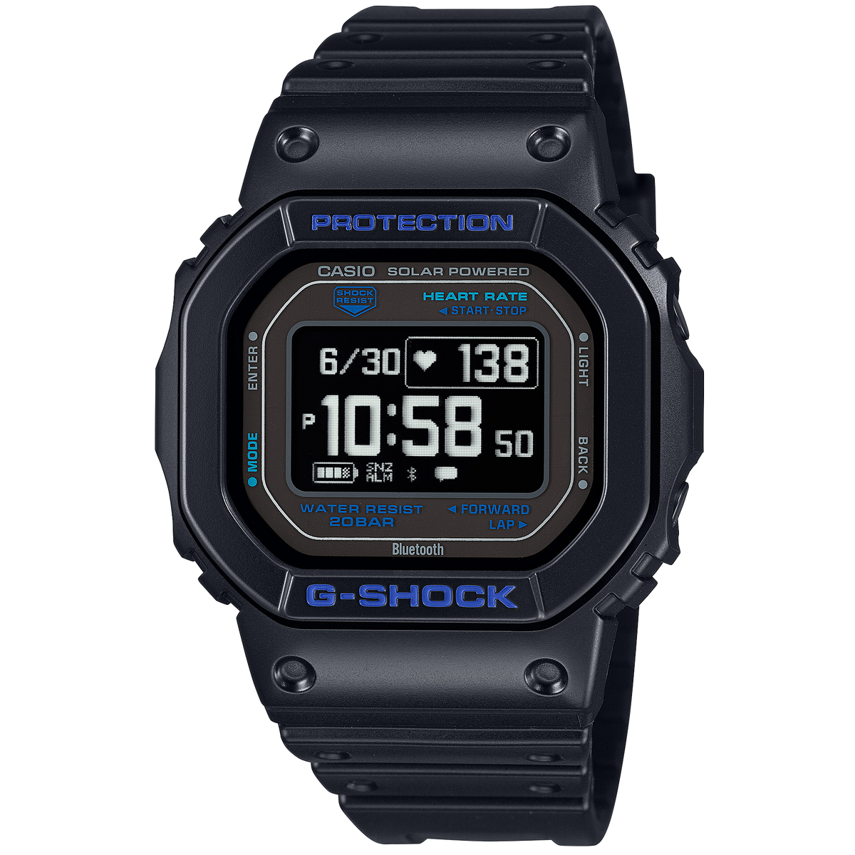 DW-H5600-1A2DR | G-SQUAD with Heart Rate Monitor