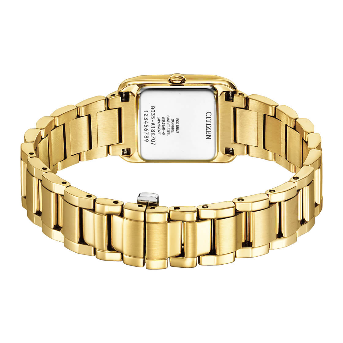 新品未使用　CITIZEN INDEPENDENT GSD LED GOLD Citizen CQ Tank Watch Men 24mm Black Dial Gold Tone 1022