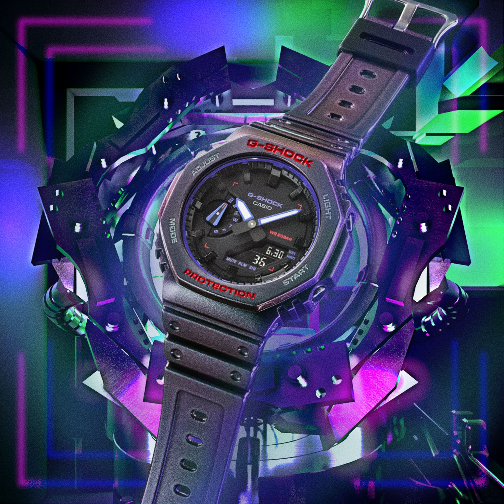 G-SHOCK GA-2100AH-6ADR Octagonal Bezel – GC Shop Egypt