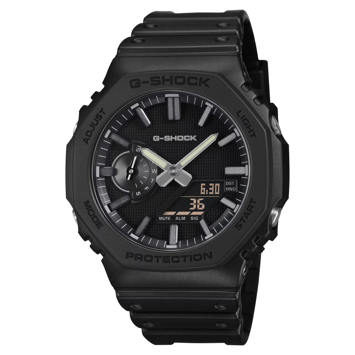 G-SHOCK GA-2100LXB-1ADR LUXE BLACK Octagonal Bezel