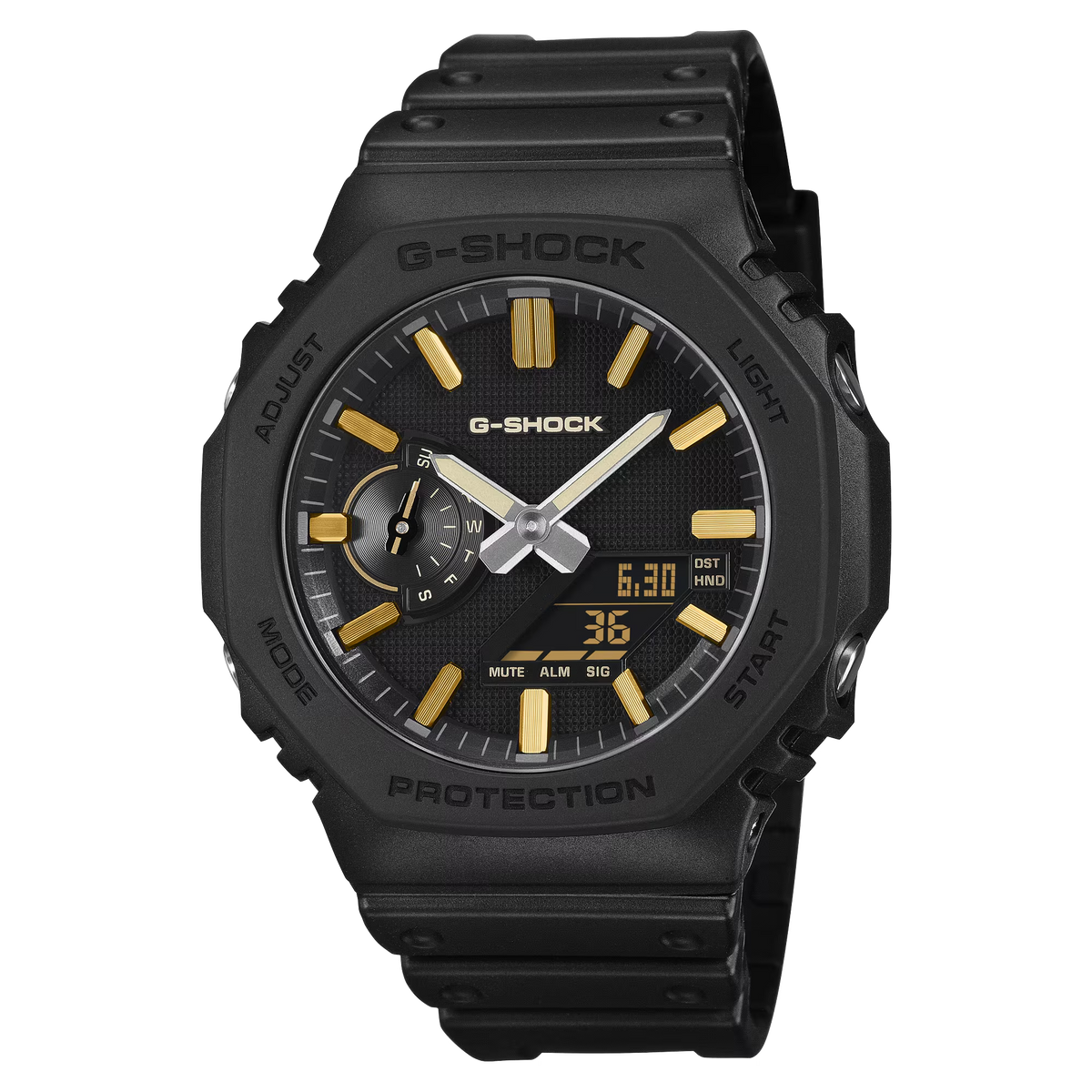 G-SHOCK GA-2100LXB-1A9DR LUXE BLACK Octagonal Bezel