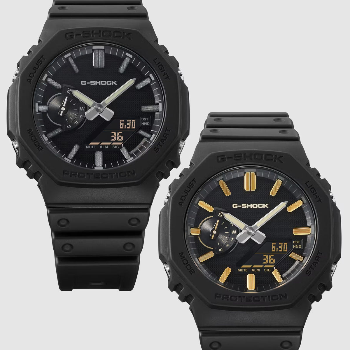 G-SHOCK GA-2100LXB-1A9DR LUXE BLACK Octagonal Bezel