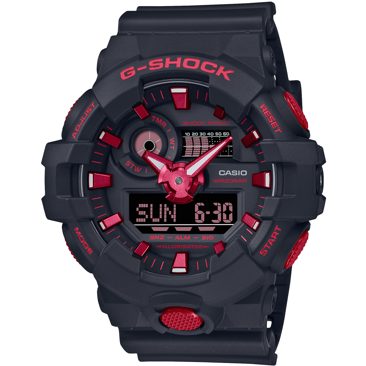Ga 700 Casio Wr20bar G Shock Set Time G-SHOCK GA-700-1ADR