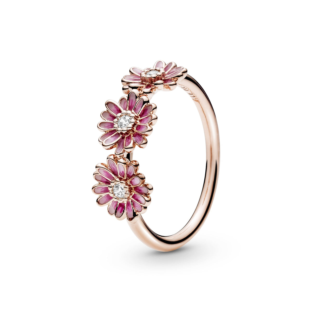 Pink Daisy Flower Trio Ring – GC Shop Egypt