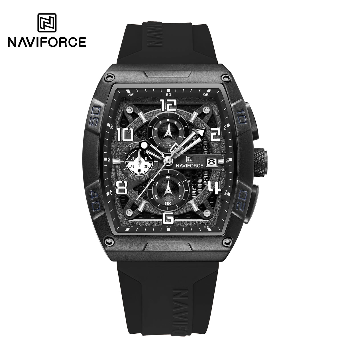 NAVIFORCE NF8052 B/W/B Men Watch