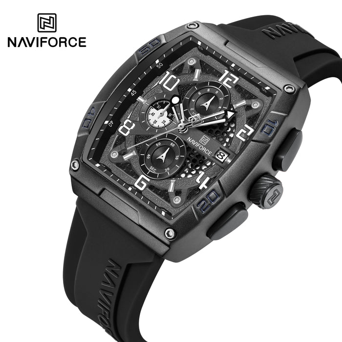 NAVIFORCE NF8052 B/W/B Men Watch