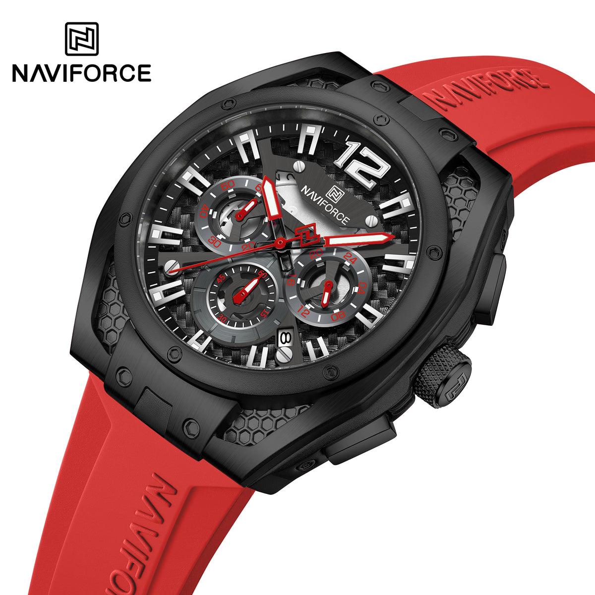 NAVIFORCE NF8063 B/B/R Men Watch