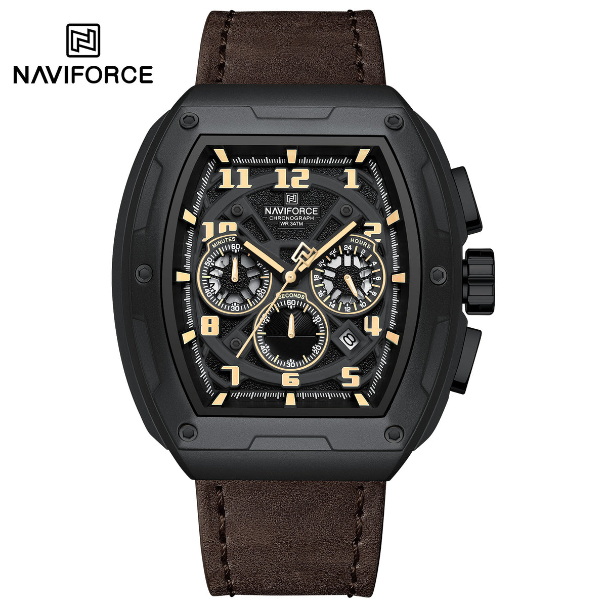 NAVIFORCE NF8053 B/Y/D.BN Men Watch