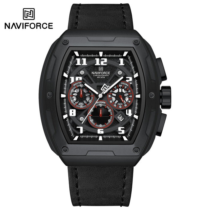 NAVIFORCE NF8053 B/W/B Men Watch