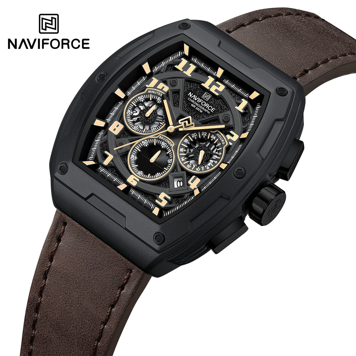 NAVIFORCE NF8053 B/Y/D.BN Men Watch