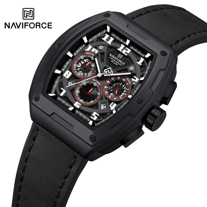 NAVIFORCE NF8053 B/W/B Men Watch