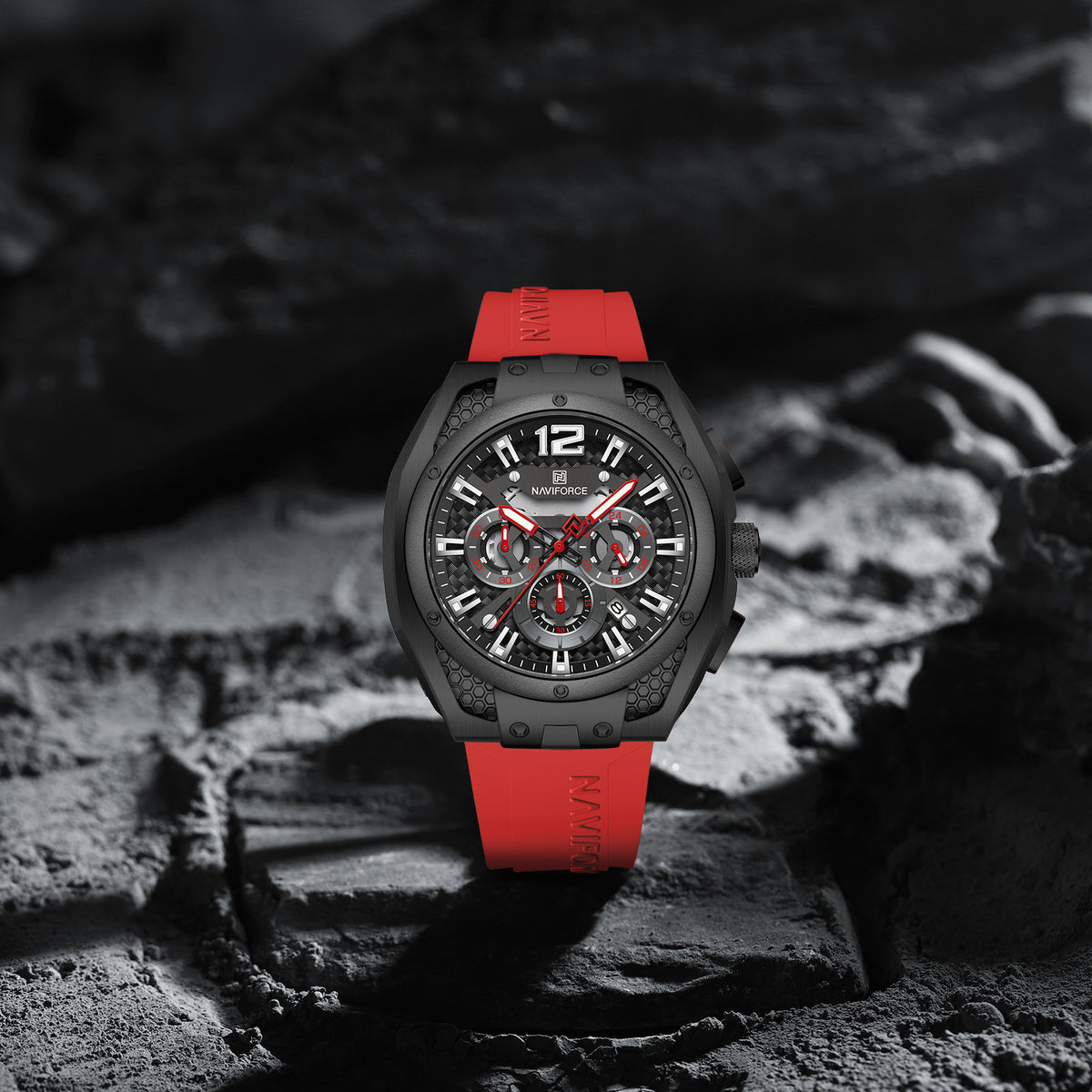 NAVIFORCE NF8063 B/B/R Men Watch