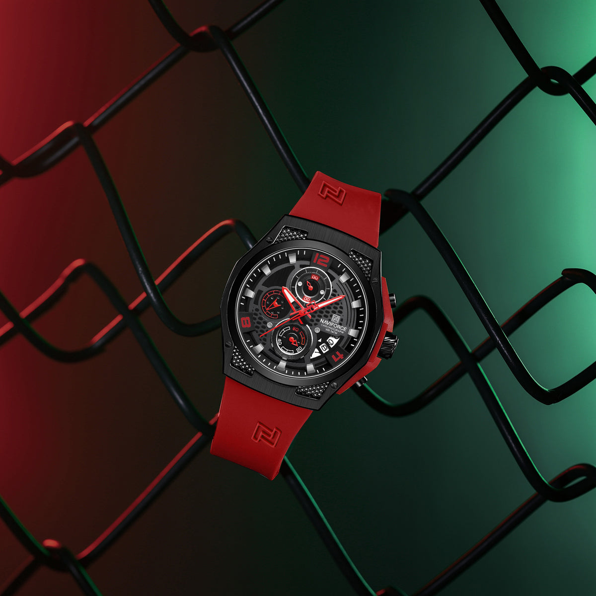 NAVIFORCE NF8051T B/B/R Men Watch