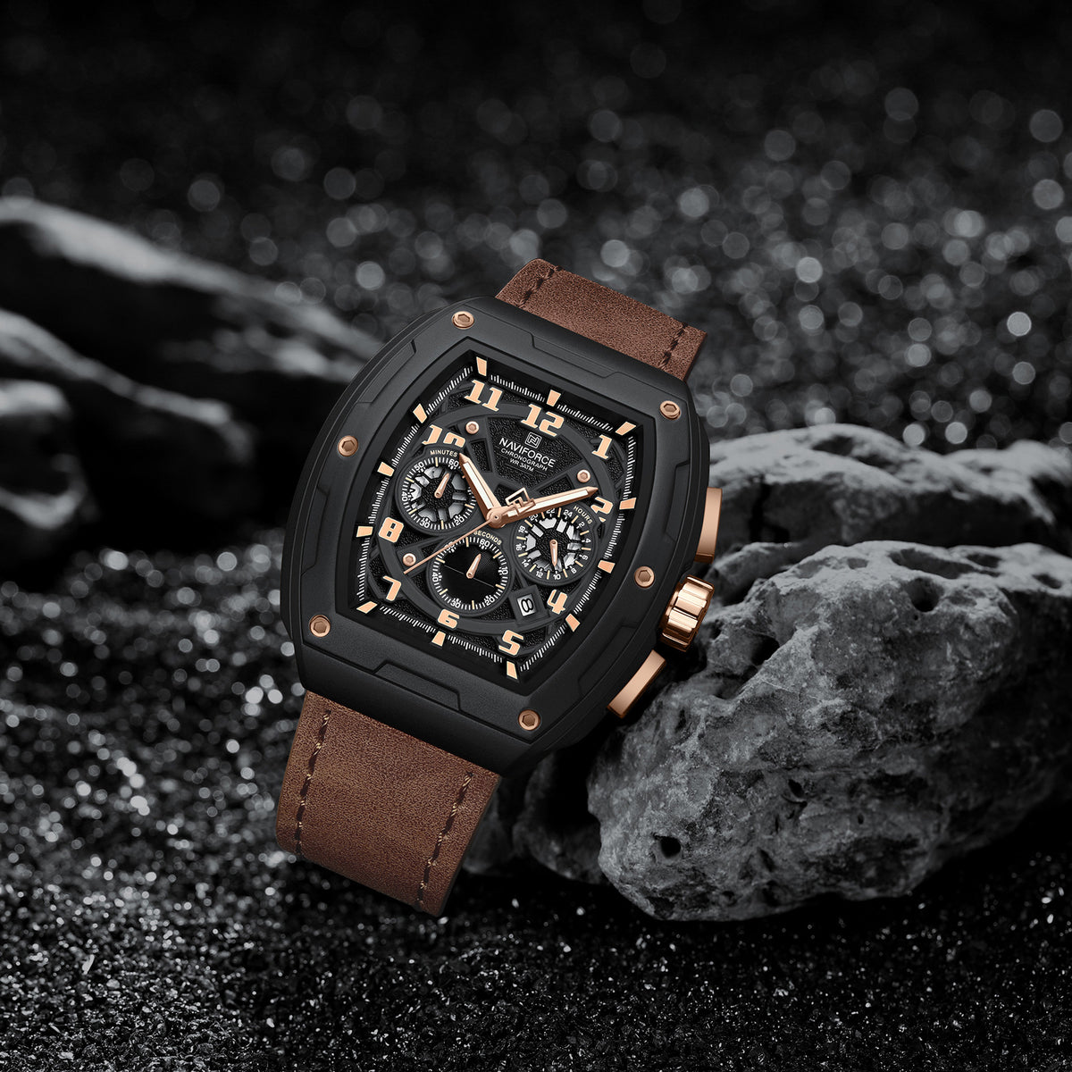 NAVIFORCE NF8053 B/RG/BN Men Watch