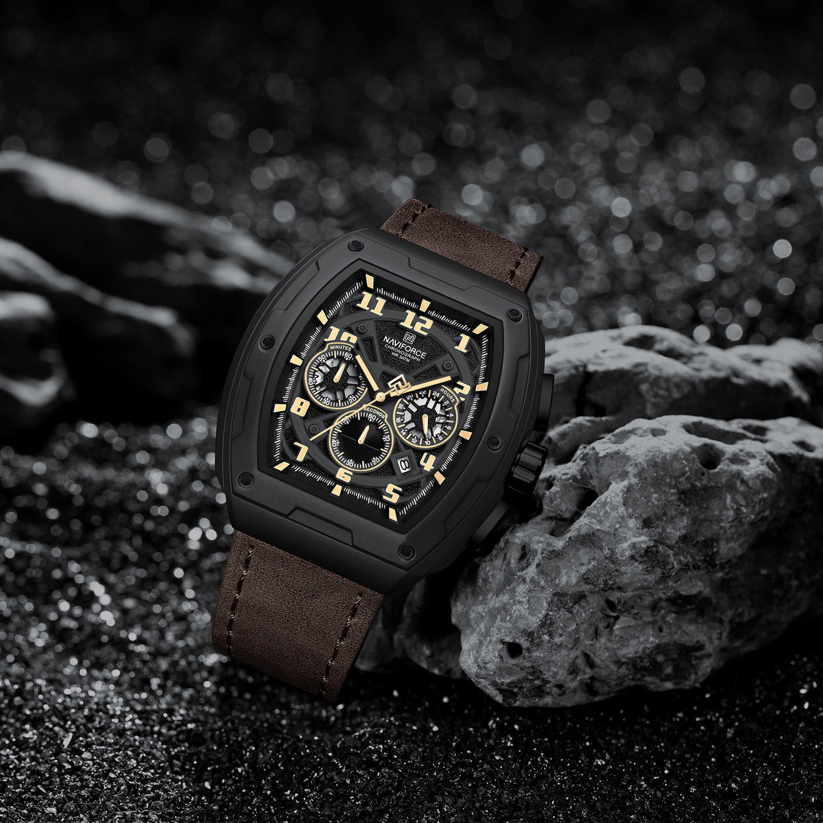 NAVIFORCE NF8053 B/Y/D.BN Men Watch