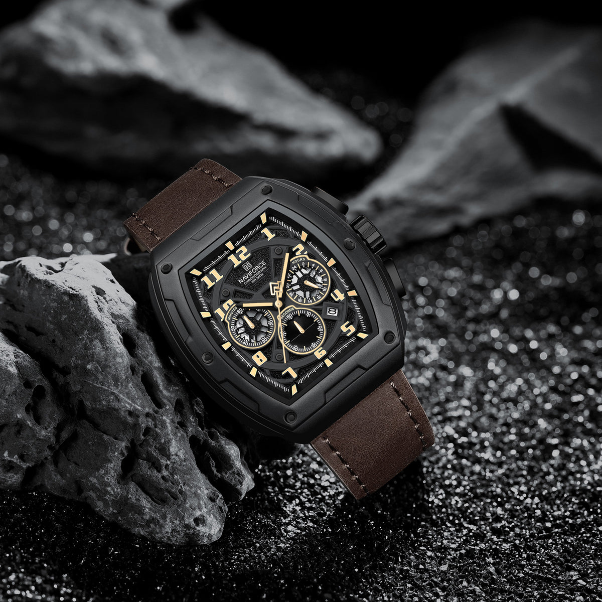 NAVIFORCE NF8053 B/Y/D.BN Men Watch