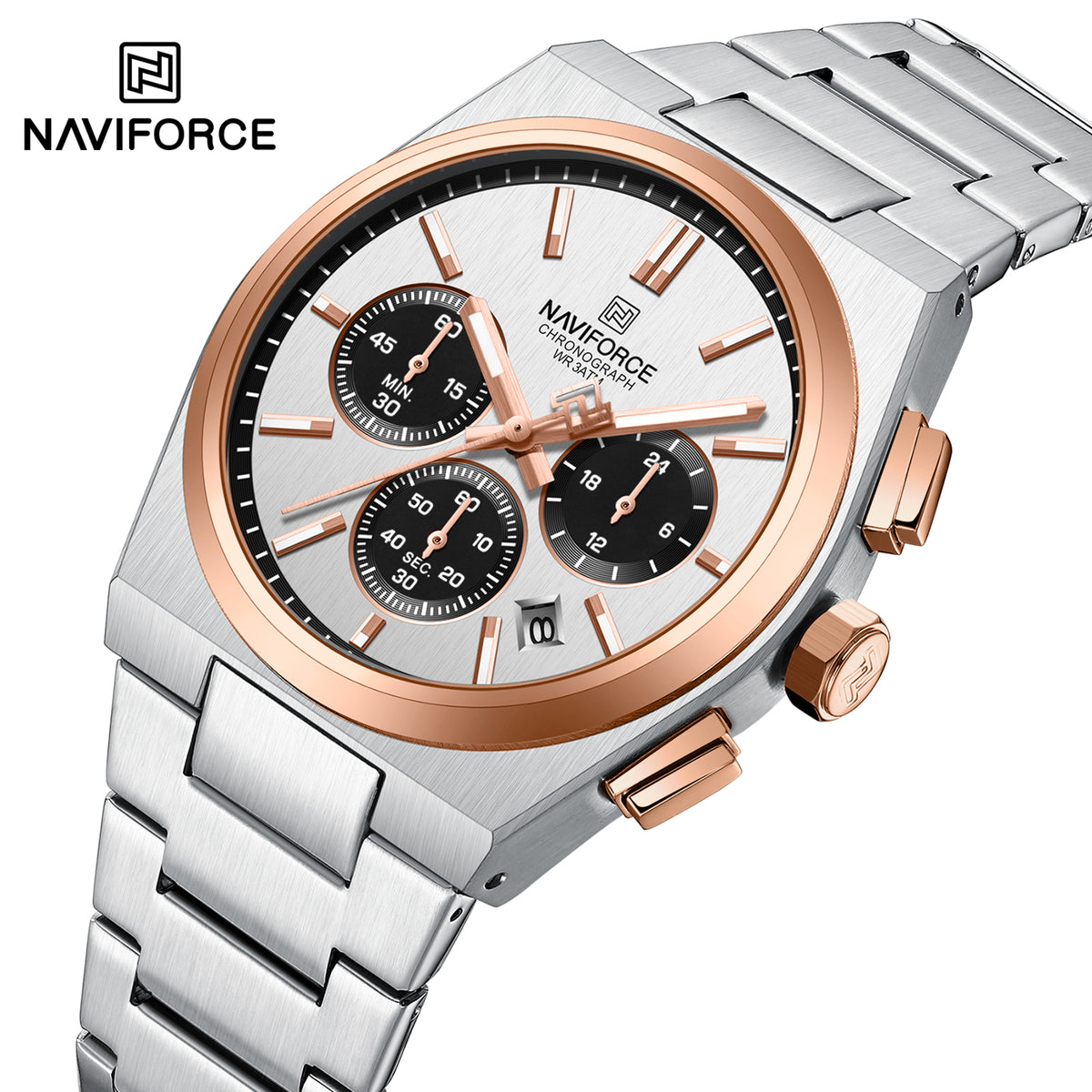 NAVIFORCE NF8048G S/W/RG Men Watch