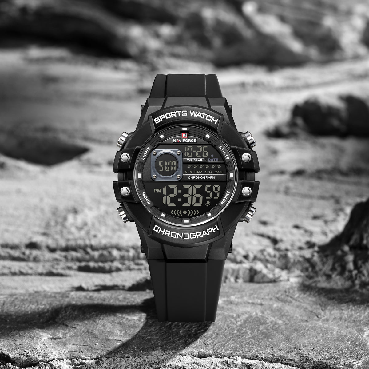NAVIFORCE NF6102 B/W/B Men Watch
