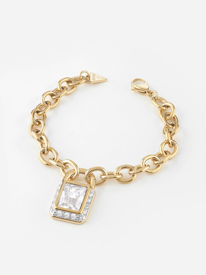 Shiny Padlock Gold-Tone Bracelet