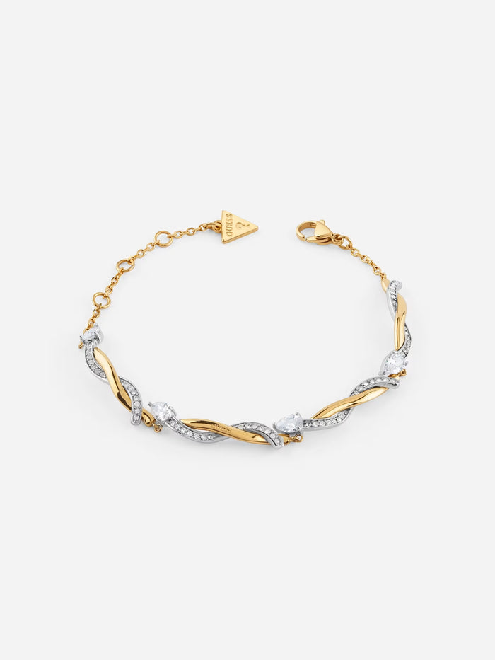 GUESS TWIST Silver & Gold Plated Bracelet