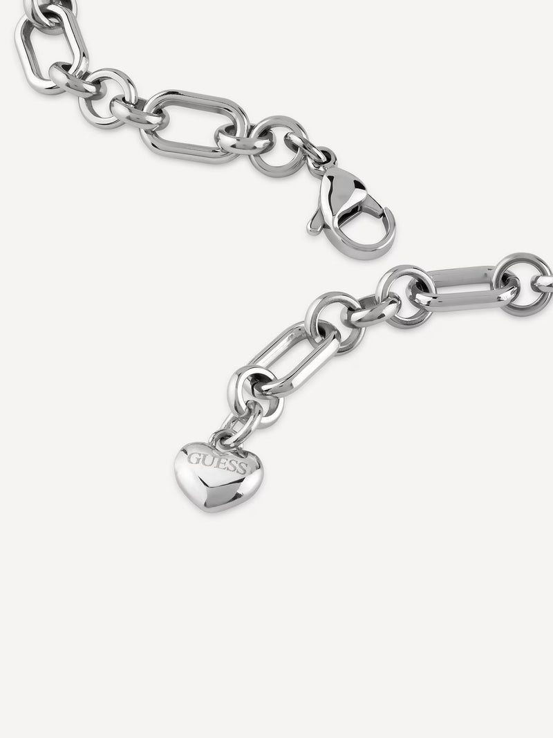 GUESS CRAZY IN LOVE Silver-Tone Bracelet